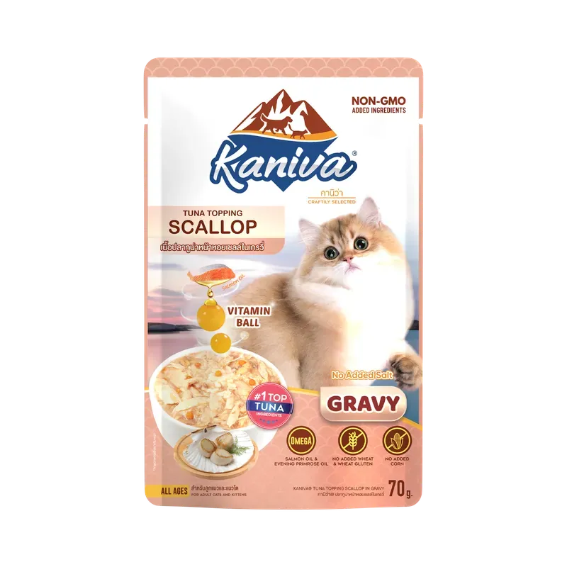 Kaniva Tuna Topping Scallop Gravy (Wet) 70g