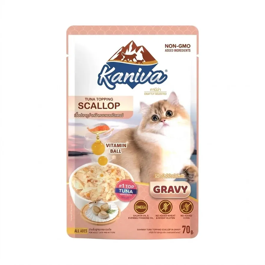 Kaniva Tuna Topping Scallop Soft Jelly (Wet) 70g
