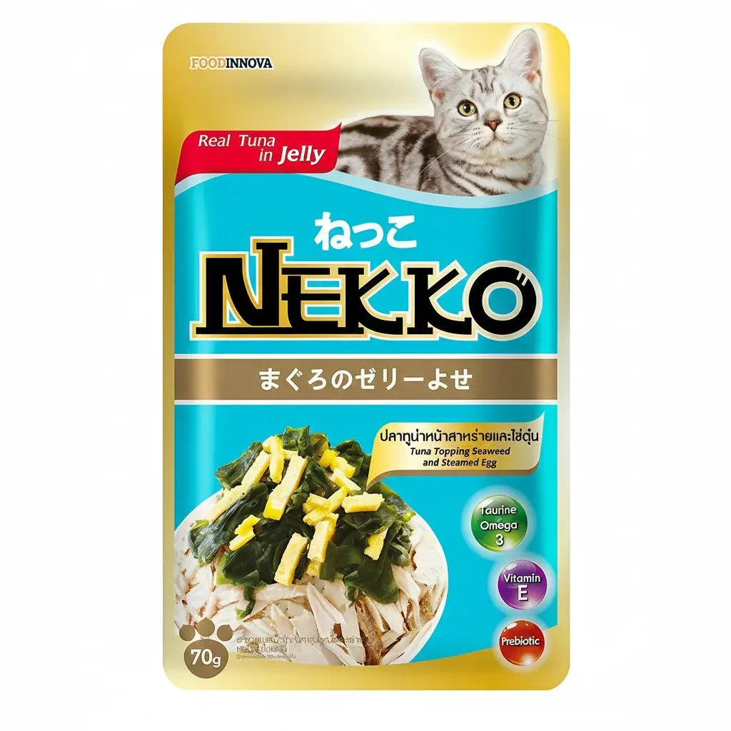 Nekko Tuna Topping Seaweed and Steamed egg in Jelly (Jelly) 70g