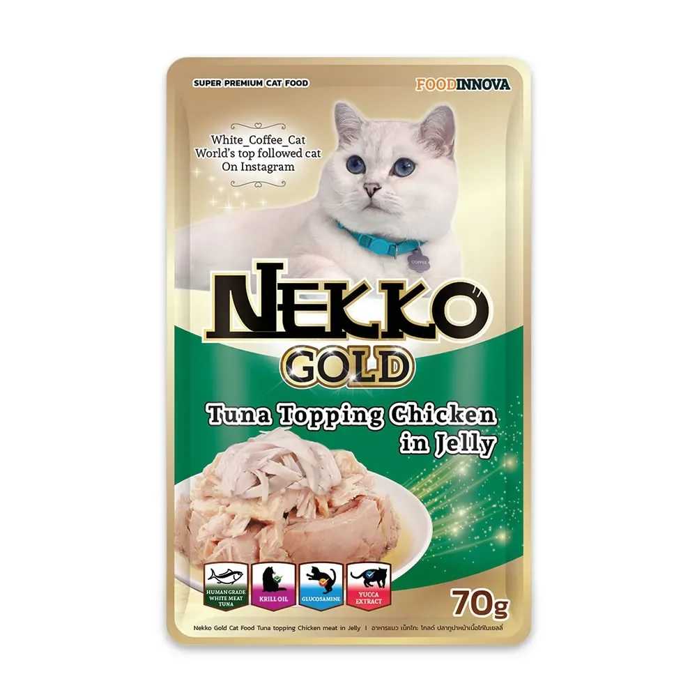 Nekko Gold Tuna Topping Chicken (Jelly) 70g