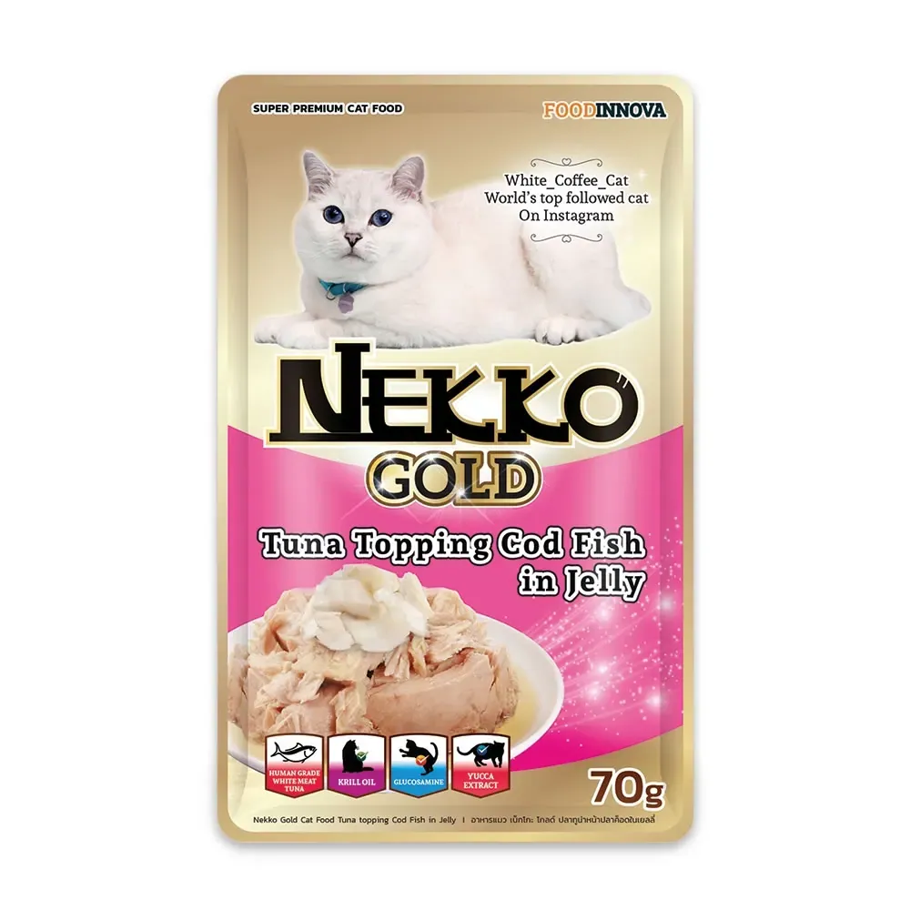 Nekko Gold Tuna Topping Cod Fish (Jelly) 70g