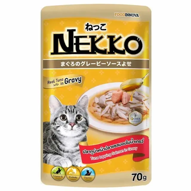 Nekko TUNA TOPPING SALMON (Gravy) 70g