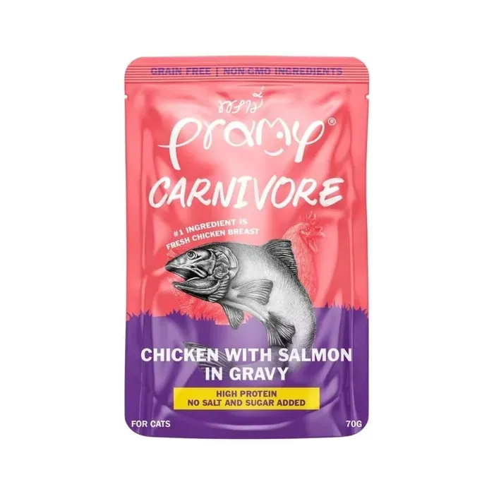 Pramy Chicken with Salmon (Gravy) 70g