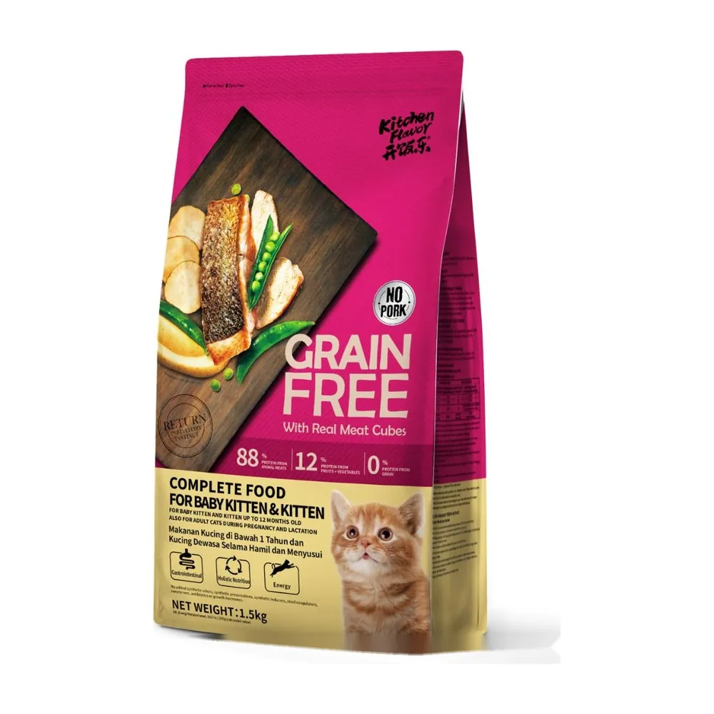 kitchen Flavours Grain Free Baby Kitten & Kitten (Dry) 1.5kg