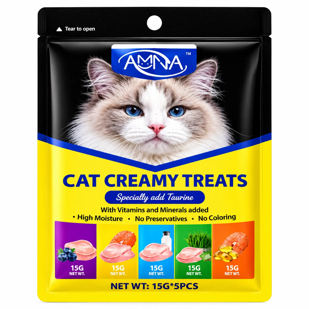 Amna 5 pcs Mixed Flavour (Treats) 75g